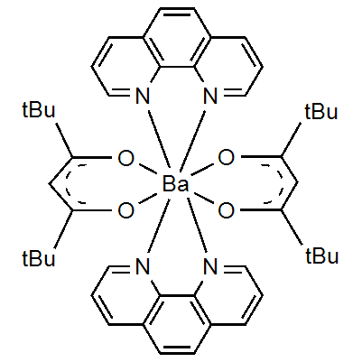 雙(2,2,6,6-四甲基-3,5-庚二酮)鋇(II) 雙菲啰啉, Ba (TMHD)2 (phenanthroline)2